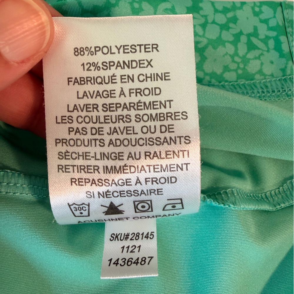 FootJoy Men's Painted Floral Lisle Self Collar Golf Polo ProDry Performance XL - Picture 10 of 10